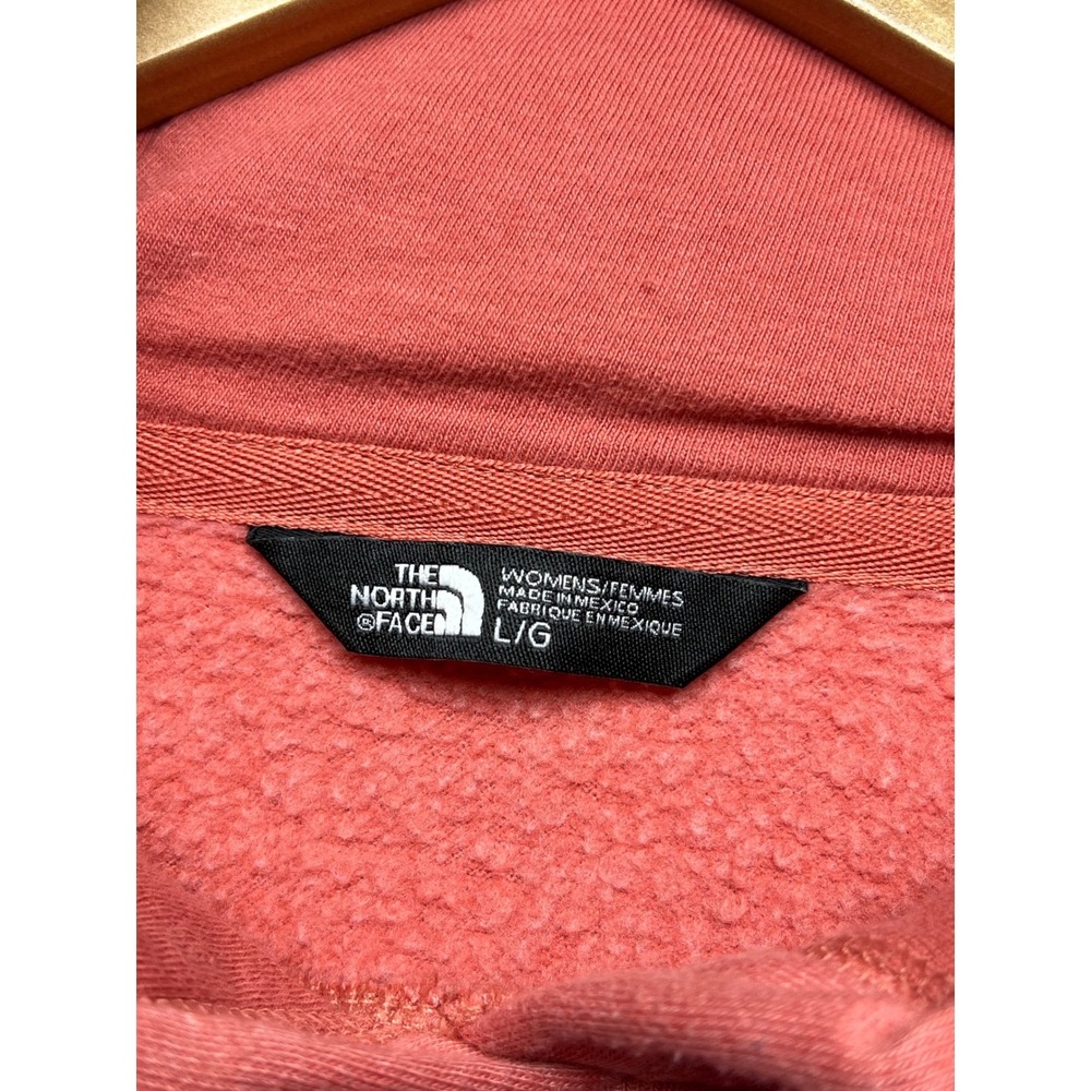 The North Face Womens Hoodie Coral Pink Pullover Hooded Sweatshirt Large - Picture 4 of 11